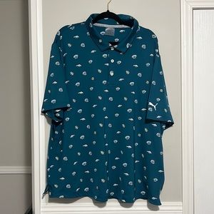 XXL puma, short sleeve golf shirt